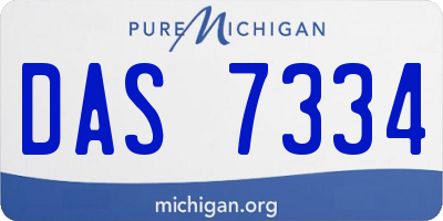 MI license plate DAS7334