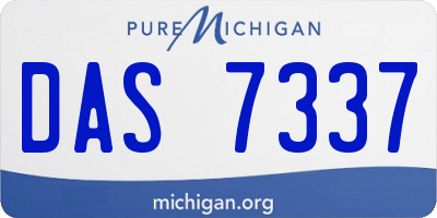 MI license plate DAS7337