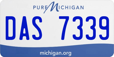 MI license plate DAS7339