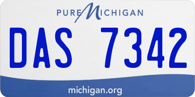 MI license plate DAS7342