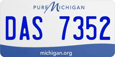 MI license plate DAS7352