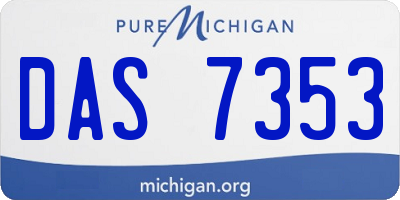 MI license plate DAS7353