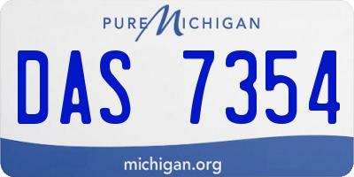 MI license plate DAS7354