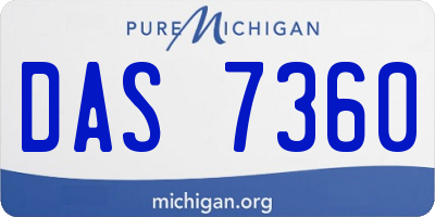 MI license plate DAS7360