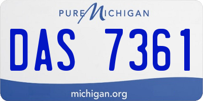 MI license plate DAS7361