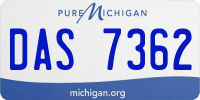 MI license plate DAS7362