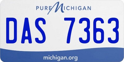 MI license plate DAS7363