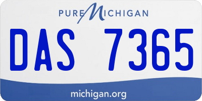 MI license plate DAS7365