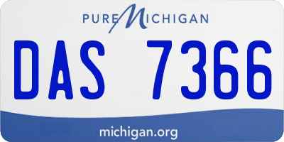 MI license plate DAS7366