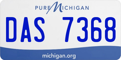 MI license plate DAS7368