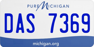 MI license plate DAS7369