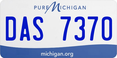 MI license plate DAS7370