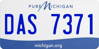 MI license plate DAS7371