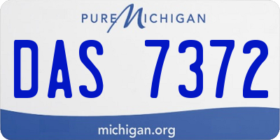 MI license plate DAS7372