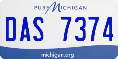MI license plate DAS7374