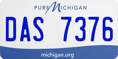 MI license plate DAS7376