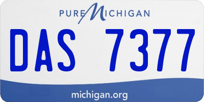 MI license plate DAS7377