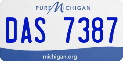 MI license plate DAS7387