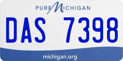 MI license plate DAS7398