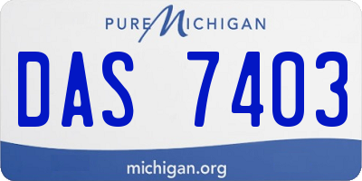 MI license plate DAS7403