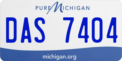 MI license plate DAS7404