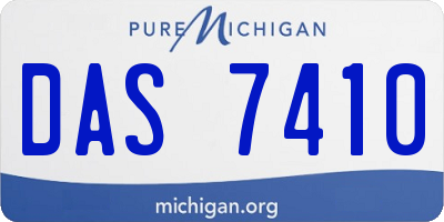 MI license plate DAS7410