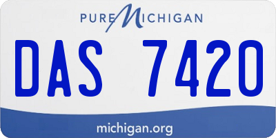 MI license plate DAS7420