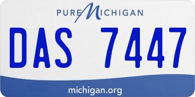 MI license plate DAS7447