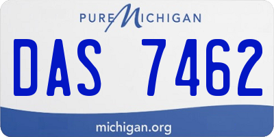 MI license plate DAS7462