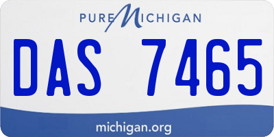MI license plate DAS7465