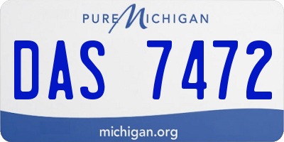 MI license plate DAS7472