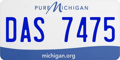 MI license plate DAS7475