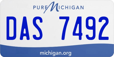 MI license plate DAS7492