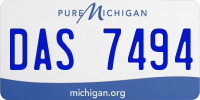 MI license plate DAS7494
