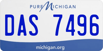 MI license plate DAS7496
