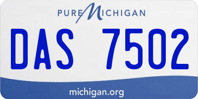 MI license plate DAS7502