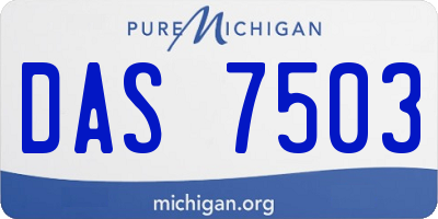 MI license plate DAS7503