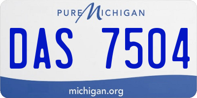 MI license plate DAS7504