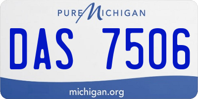 MI license plate DAS7506