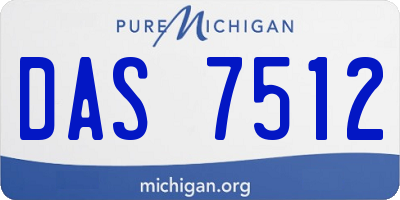 MI license plate DAS7512