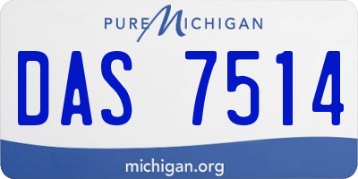 MI license plate DAS7514