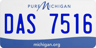 MI license plate DAS7516