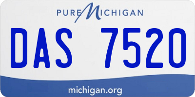 MI license plate DAS7520