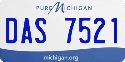 MI license plate DAS7521