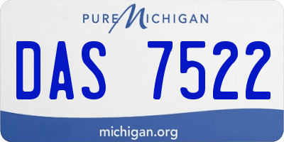MI license plate DAS7522
