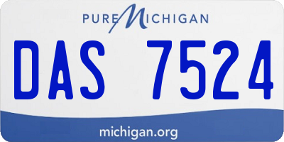 MI license plate DAS7524