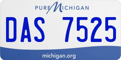 MI license plate DAS7525