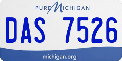 MI license plate DAS7526