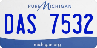 MI license plate DAS7532