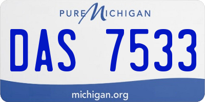 MI license plate DAS7533